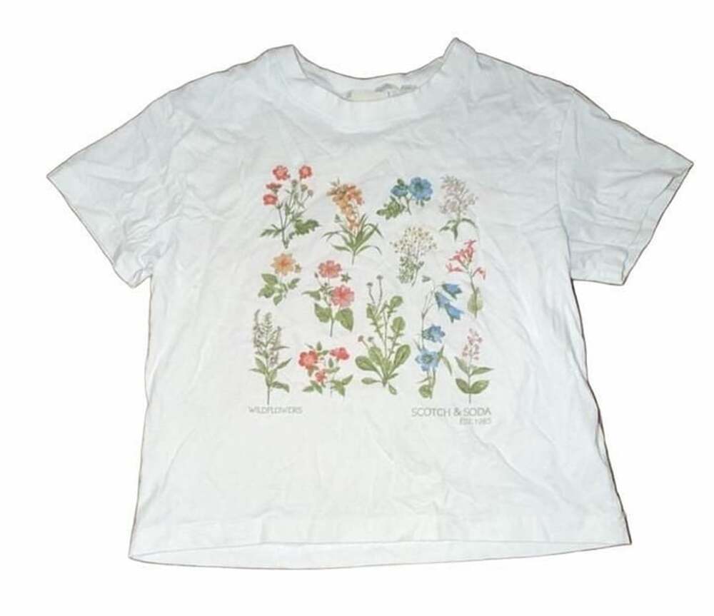 Scotch & Soda Wildflowers T-Shirt White Graphic